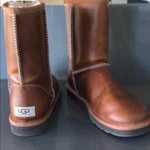 Leather Uggs. Worn once!